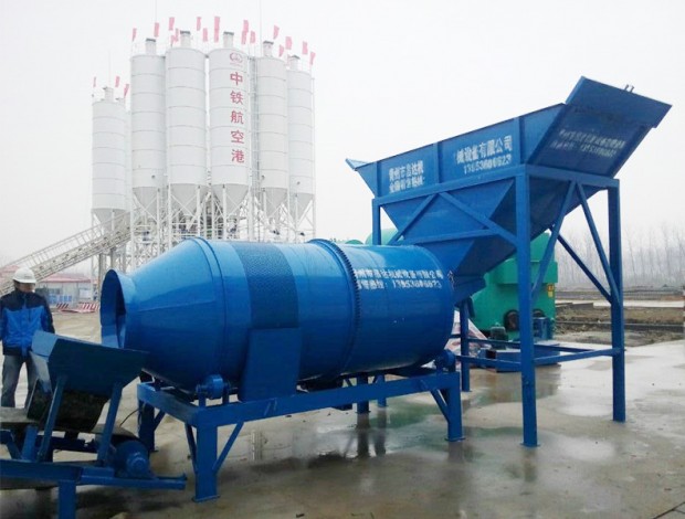 中鐵航空港局連鎮客專洗石機現場